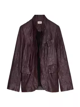 Мятая кожаная куртка Verys Zadig & Voltaire, шоколад