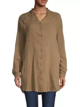 Мятая рубашка на пуговицах Lucca Olive