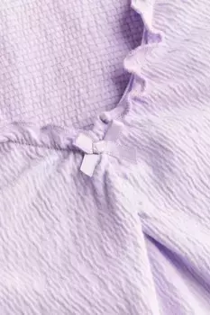 Мятая трикотажная блузка H&M, фиолетовый