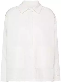 Мятая утепленная куртка-рубашка Fabiana Filippi, белый