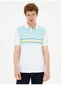 Мятная мужская футболка-поло стандартного кроя GAMARA U.S. Polo Assn., мятный