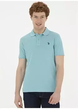 Мятная мужская футболка узкого кроя GTP04IY024 U.S. Polo Assn., мятный