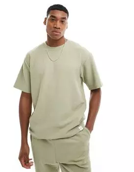 Мятная текстурированная футболка Pull&Bear