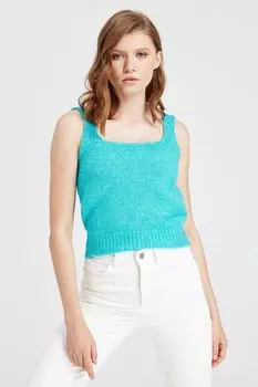 Мятная укороченная майка с мягкой текстурой SWA2034MI Sherin