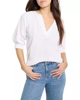 Мятная вязаная кофта Cafe Top NIC+ZOE, белый