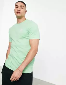 Мятно-зеленая футболка с логотипом adidas Originals Trefoil Essentials