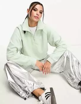 Мятно-зеленый флис 1/4 adidas Originals Neutral Court