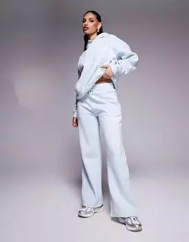 Мятные джоггеры широкого кроя с глубоким поясом и логотипом Kaiia