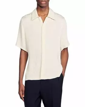 Мятую рубашку Sandro, белый