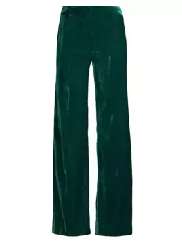 Мятые бархатные брюки Tyson Ungaro, цвет jade