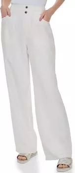 Мятые брюки DKNY, белый