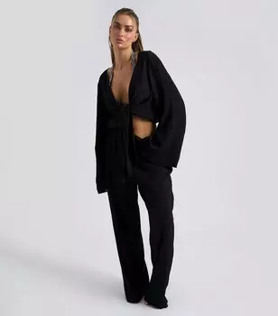 Мятые пляжные брюки Urban Bliss Urban Bliss, черный