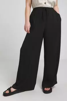 Мятые широкие брюки Simply Be, черный