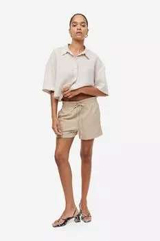 Мятые шорты без застежки H&M