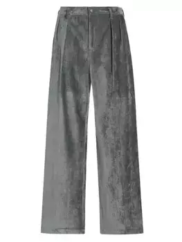 Мятые вельветовые брюки Filippa K, цвет smoke green