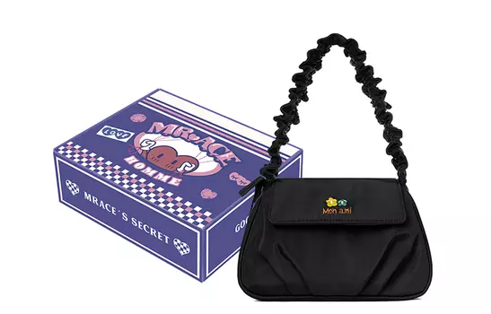 MR.ACE HOMME Сумка-багет из полиэстера, сумка-мессенджер, обычная женская, белая