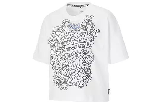 MR DOODLE Collaboration Crop Top женский белый Puma