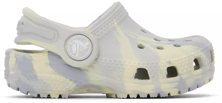 Мраморные классические сабо Baby Blue &amp; Off-White Crocs