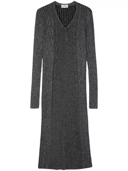 MRZ платье миди в рубчик, черный