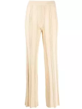 MRZ pleated-detail straight-leg trousers, нейтральный цвет