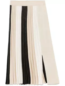 MRZ плиссированная юбка миди в стиле колор-блок, нейтральный