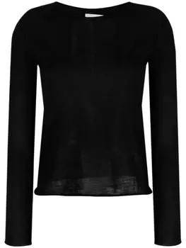 MRZ топ из вирджинской шерсти с круглым вырезом, черный