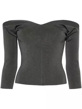 MRZ трикотажный топ с люрексом, серый