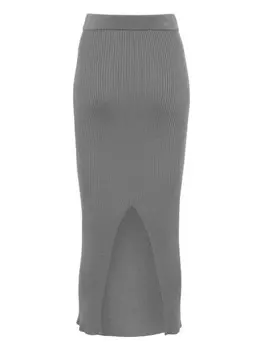 MRZ юбка миди в рубчик, серый