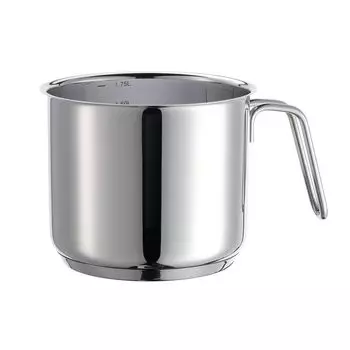 Mser 810018 Молочник Varuna, 14 см, 1,75 литра с литровой шкалой внутри, нержавеющая сталь 18/10, серебро