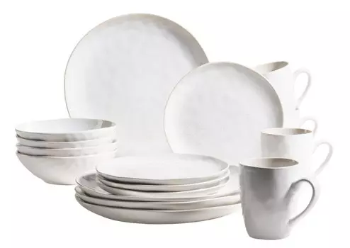 Mser 931856 Комбинированный сервиз для замороженных продуктов на 4 персоны, керамика, белый (1 комплект, 16 предметов)