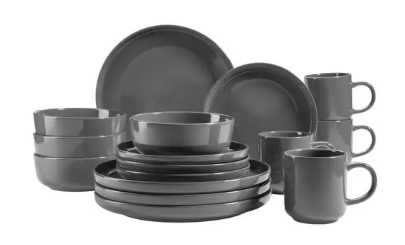 Mser Alenia 931960 Комбинированный сервиз для 4 человек, керамика, серый (1 комплект, 16 предметов)