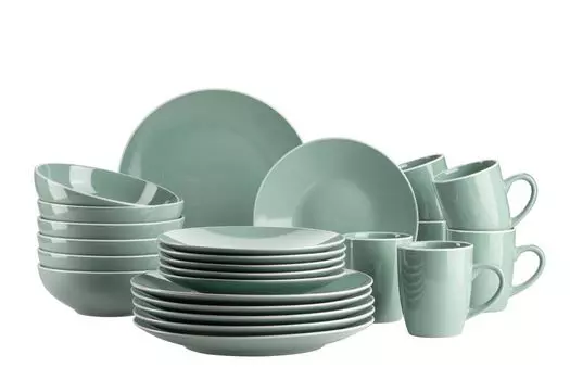Mser Elissa 931845 Комбинированный сервиз на 6 человек, керамика, зеленый (1 комплект, 24 шт.)