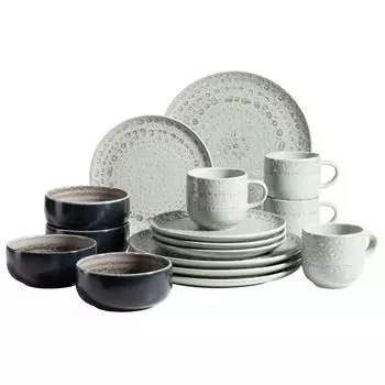 Mser Spicy Market 931744 Комбинированный сервиз для 4 человек, керамика, зеленый (1 комплект, 16 предметов)