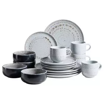 Mser Spicy Market 931745 Комбинированный сервиз для 4 человек, керамика, синий (1 комплект, 16 предметов)