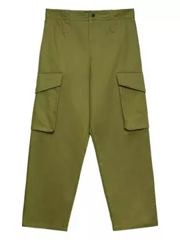 MSGM брюки карго прямого кроя, зеленый