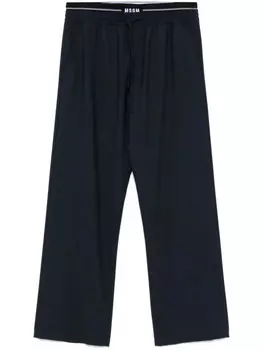 MSGM брюки с логотипом, синий