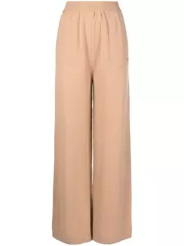 MSGM брюки с вышитым логотипом, коричневый