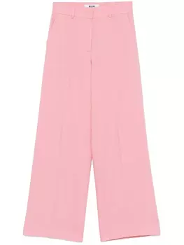 MSGM брюки широкого кроя, розовый