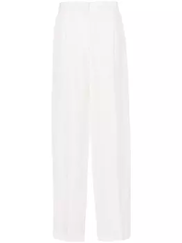 MSGM брюки со складками, белый