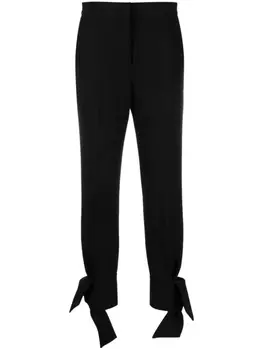 MSGM брюки строгого кроя с завязками, черный