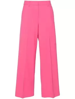 MSGM брюки строгого кроя с завышенной талией, розовый