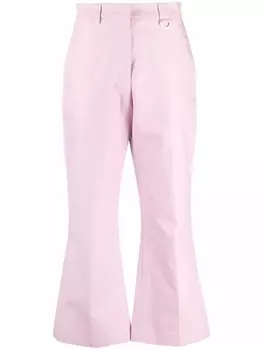 MSGM брюки строгого кроя со складками, розовый