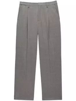 MSGM брюки строгого кроя со складками, серый