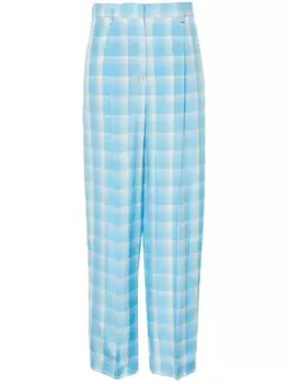 MSGM брюки в клетку, синий