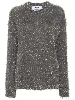 MSGM декорированный свитер, серый