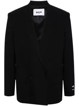 MSGM двубортный пиджак, черный