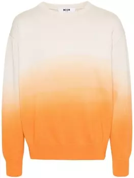 MSGM джемпер с эффектом омбре, нейтральный цвет