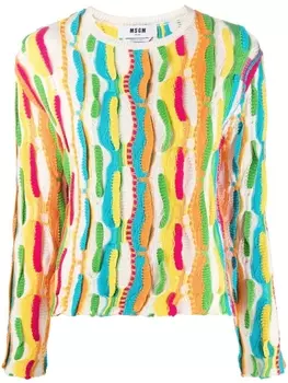 MSGM джемпер с оборками, белый