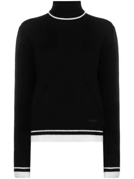 MSGM джемпер с высоким воротником, черный