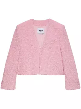 MSGM фактурная куртка, розовый